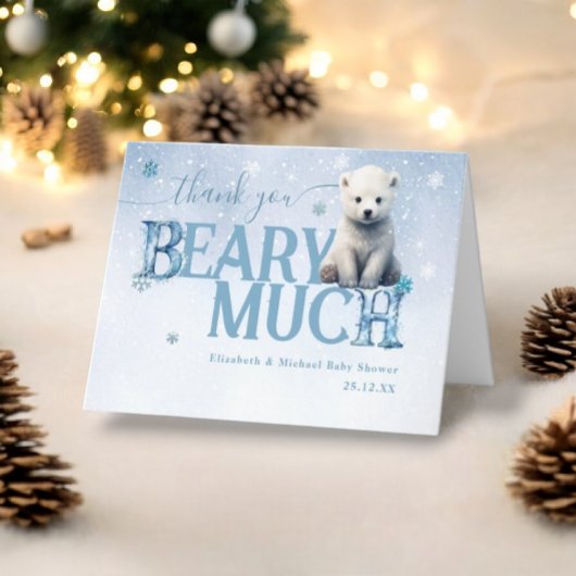 Bear Bear Winter - Moderne Bear Wait Dankeskarte