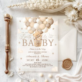 Bear Bearly Wait Baby Dusche Acryleinladungen