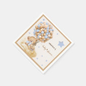 Bear Bearly Wait Blue Balloon Baby Dusche Serviette (Ecke)