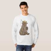 Bear beim Angeln mit Angelrute T-Shirt (Vorne ganz)