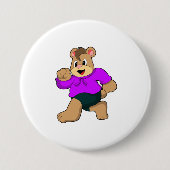Bear beim Laufen Button (Vorderseite)
