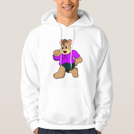 Bear beim Laufen Hoodie (Vorderseite)