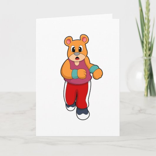 Bear beim Laufen Karte (Vorderseite)