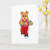 Bear beim Laufen Karte (Gelbe Blume)