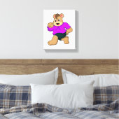 Bear beim Laufen Leinwanddruck (Insitu (Schlafzimmer))