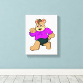 Bear beim Laufen Leinwanddruck (Insitu (Holzboden))