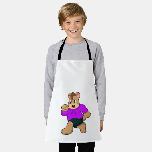 Bear beim Laufen Schürze (Getragen)