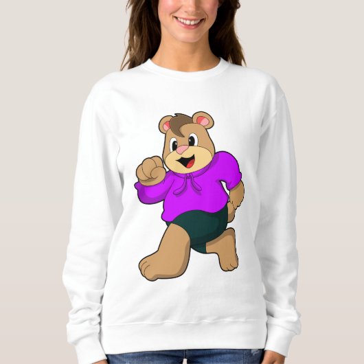 Bear beim Laufen Sweatshirt (Vorderseite)
