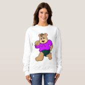 Bear beim Laufen Sweatshirt (Vorne ganz)