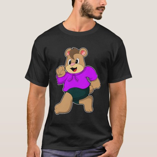 Bear beim Laufen T-Shirt (Vorderseite)