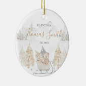 Bear Big Brother Winterwald Keramik Ornament (Rechts)