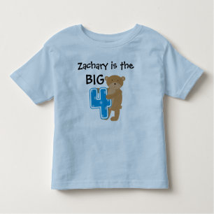 Bear Big Four Customizable Birthday T - Shirt