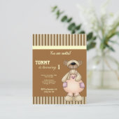 Bear Birthday Einladung (Stehend Vorderseite)