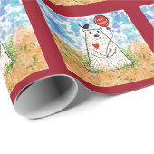 Bear Birthday Geschenkwrap Geschenkpapier (Rolleneckpunkt)