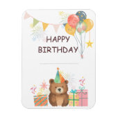 Bear Birthday Magnet (Vertikal)