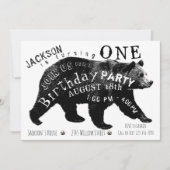 Bear Birthday Party Einladungen (Vorderseite)