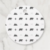 Bear Birthday Party Geschenkanhänger (Rückseite)