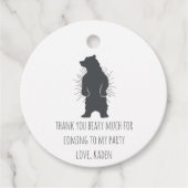 Bear Birthday Party Geschenkanhänger (Vorderseite)