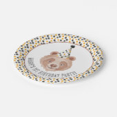 Bear Birthday Party Paper Teller Watercolor Teddy (Schrägansicht)