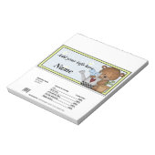 Bear Birthday Shower Candy Bar Wrapper Gastgeschen Notizblock (Rotiert)