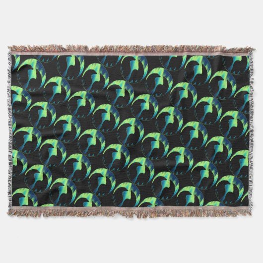 Bear Blanket Northern Lights Bear Throw Blanket Decke (Vorderseite)