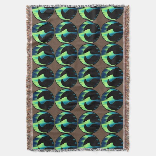 Bear Blanket Northern Lights Bear Throw Blanket Decke (Vorderseite Vertikal)