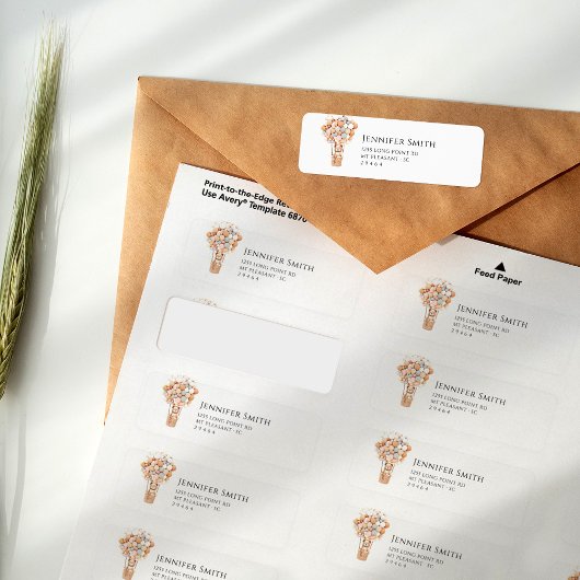 Bear Blue and Pink Balloons Baby Showlabel