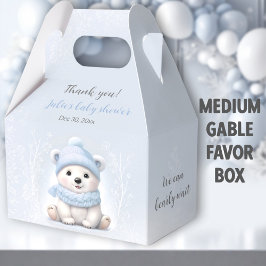 Bear Blue Baby Dusche Medium für Vorwartung Polar Geschenkschachtel