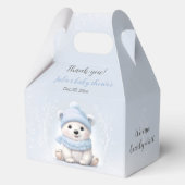 Bear Blue Baby Dusche Medium für Vorwartung Polar Geschenkschachtel (Vorderseite)