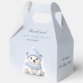 Bear Blue Baby Dusche mit Polar Bear Bear Large Geschenkschachtel (Rückseite)