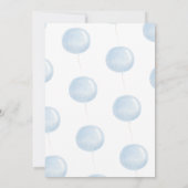 Bear Blue Ballon 2. Geburtstag Einladung (Rückseite)