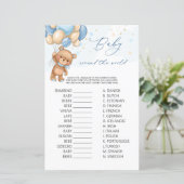 Bear Blue Balloons Baby Rund um das World Game (Stehend Vorderseite)