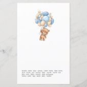 Bear Blue Balloons Baby Rund um das World Game (Rückseite)