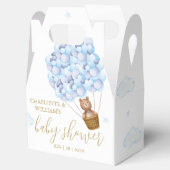 Bear Blue Balloons Baby Showdusche Geschenkschachtel (Geöffnet)