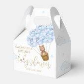 Bear Blue Balloons Baby Showdusche Geschenkschachtel (Vorderseite)