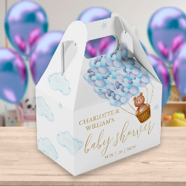 Bear Blue Balloons Baby Showdusche Geschenkschachtel