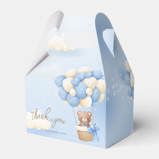 Bear Blue Balloons Geschenkschachtel (Rückseite)