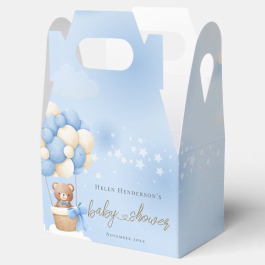 Bear Blue Balloons Geschenkschachtel (Geöffnet)