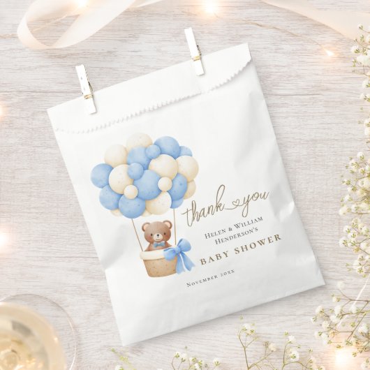 Bear Blue Balloons Geschenktütchen (Ausgeschnitten)