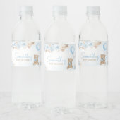 Bear Blue Bear Baby Dusche abwarten Wasserflaschenetikett (Flaschen)