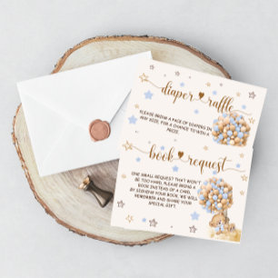 Bear Blue Books for Baby & Diaper Raffle Begleitkarte