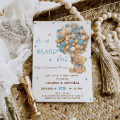 Bear Blue Boy Dusche warten Einladung