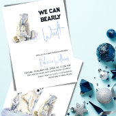 Bear Blue Boy Winter Baby Showdusche Einladung