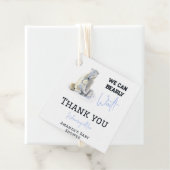 Bear Blue Boy Winter Baby Showdusche Geschenkanhänger (Beispiel)