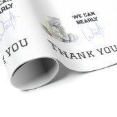 Bear Blue Boy Winter Baby Showdusche Geschenkpapier (Rolleneckpunkt)