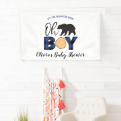 Bear blue Buffalo Kariert Baby Dusche Banner (Insitu)