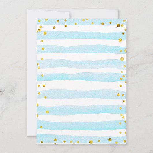 Bear Blue Cloud Baby Dusche Einladung (Rückseite)