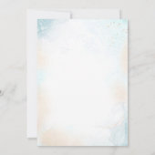 Bear Blue Gold Boy Baby Showdusche abwarten Einladung (Rückseite)