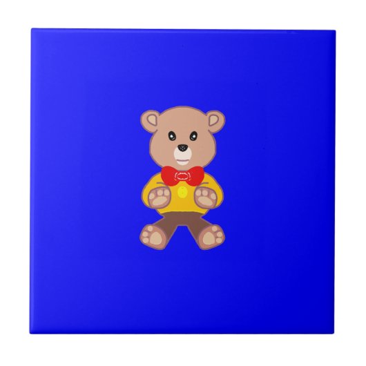 Bear Blue Keramik Tile Fliese (Vorderseite)