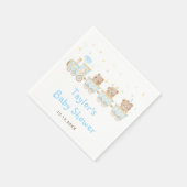 Bear Blue Train Baby Dusche Serviette (Ecke)